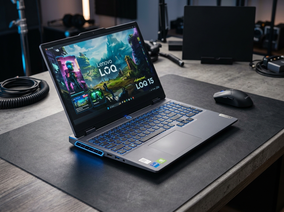 Lenovo LOQ 15 gaming laptop with RTX 3050 graphics, available in Bhuj